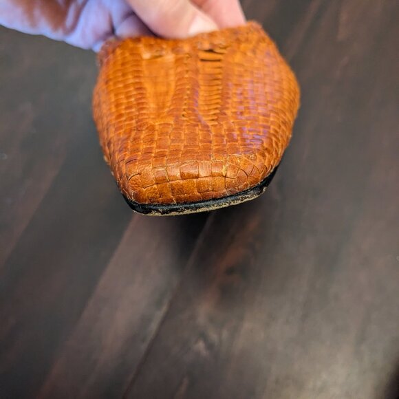 Heyraud Leather Woven Slingback Sandals - Picture 3 of 9